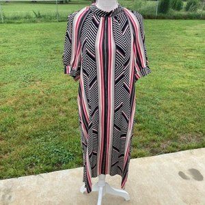 Anthropologie McKenzie Mock Neck Tunic Lined Maxi Dress - Size Small